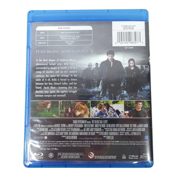 The Twilight Saga Twilight Eclipse Movies Lot Of 2 DVD Blu-Ray - Picture 9 of 11